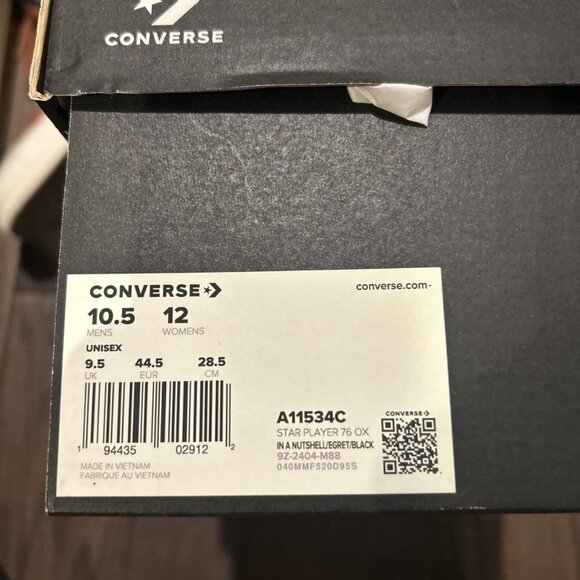 Converse Star Player 76 Ox Sneakers Men's Size 10.5 In a Nutshell/ Egret A11534C - Picture 7 of 7